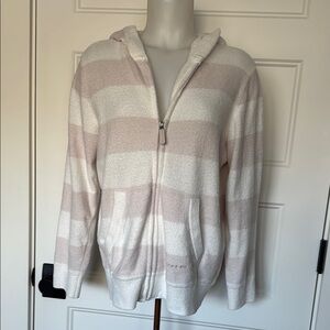 Gelato Pique Front Zip Stripe Hoodie in One Size